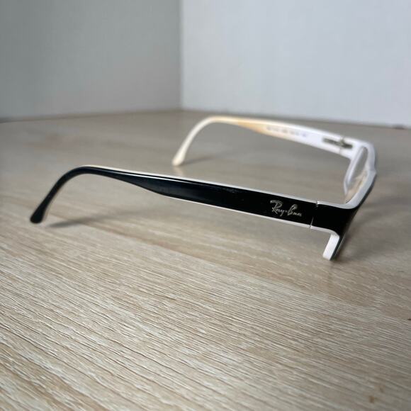 Ray-Ban RB5114 2097 Rectangle Black White Eyeglasses Frame Only 52-16-135 - Picture 9 of 9